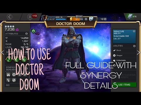 HOW TO USE DOCTOR DOOM - ABILITY AND SYNERGY GUIDE - MARVEL CONTEST OF CHAMPIONS