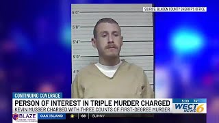 Person of interest charged in Bladen County triple murder case