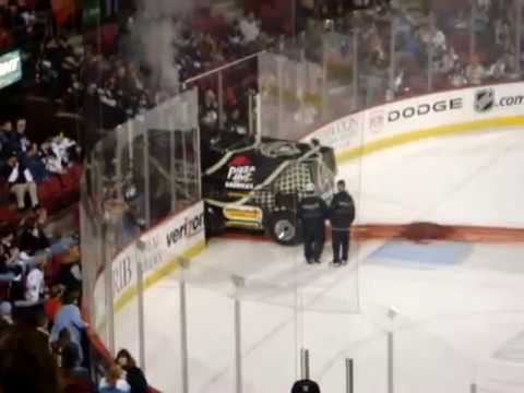 Zamboni runs over Crosby in Pittsburgh (actually it's a hydraulic fluid leak)