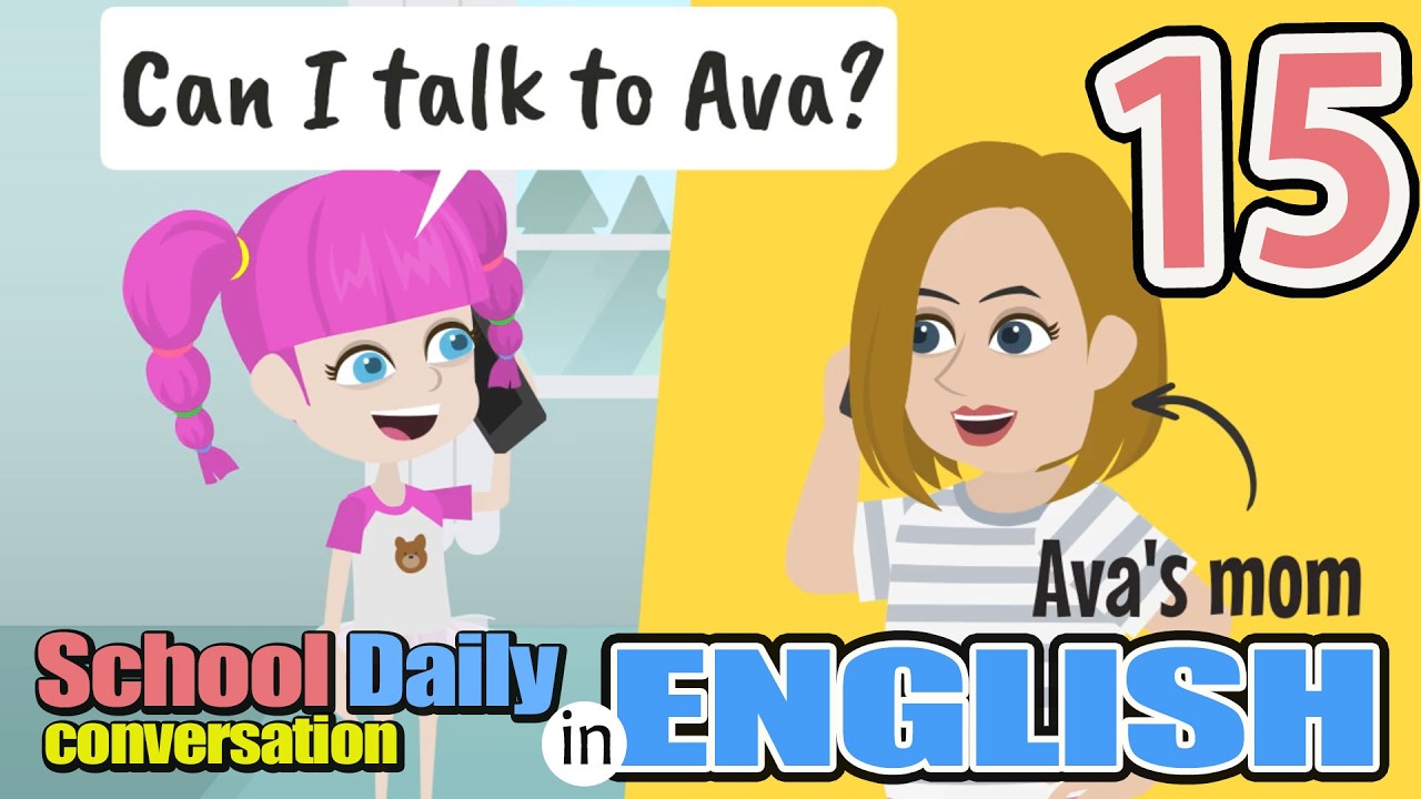 How to Speak on the Phone in English! 📞 Easy Phrases for Beginners - School Daily Conversation15