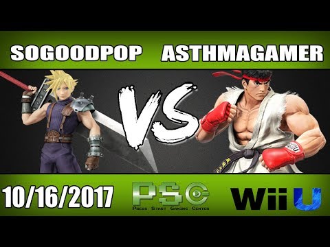 SoGoodPop (Cloud/Donkey Kong) vs Asthmagamer (Ryu) - Wii U Winners Round 1 S4M PSG