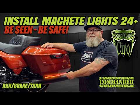 ⚡ Do You Even Have Side Visibility? - Ciro Machete Saddlebag Lights 23.5/24+ Harley Touring⚡