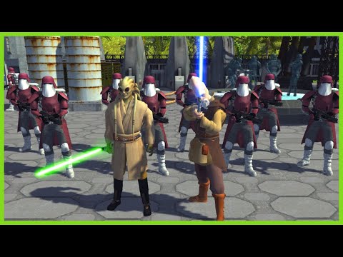Jedi Generals under Attack by Deathwatch -Men of war assault squad 2  -Star Wars galaxy at war mod