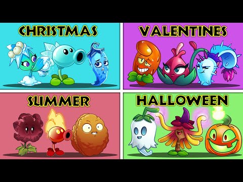 4 Team Plants Festival Battles - Team Plant VS Team Plant -  PvZ 2 Who is the weakest?