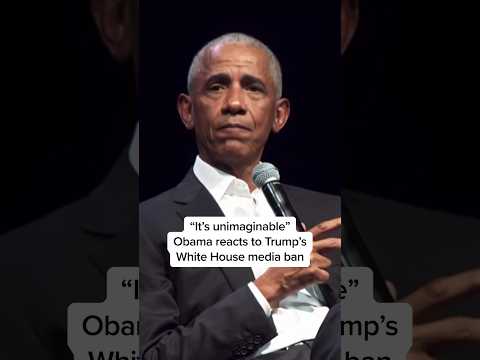 'It's unimaginable': Obama reacts to Trump's White House media ban