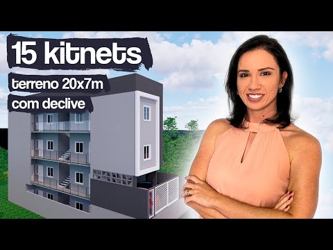 15 KITNETS TERRENO INCLINADO / KITNETS TERRENO 7X20M / TERRENO EM DECLIVE