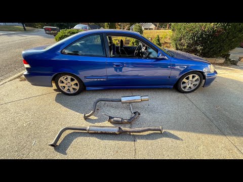 HKS HI-POWER EXHAUST INSTALL ON 2000 HONDA CIVIC SI