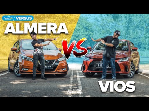 2023 Toyota Vios (VERSUS) Nissan Almera in Malaysia - battle of the near-RM100k B-segment sedans
