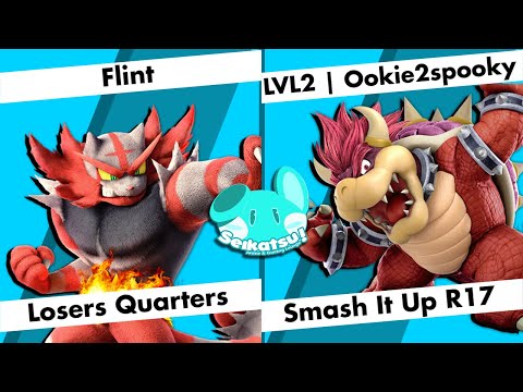 Flint (Incineroar) vs LVL2 | Ookie2spooky (Bowser) - LQF - Smash It Up R17  - Seikatsu