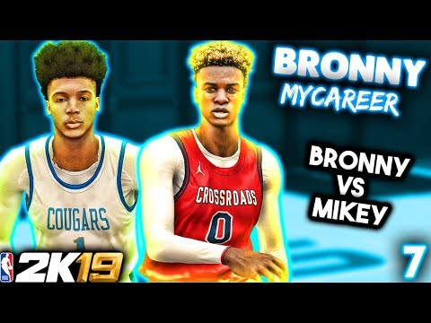 NBA 2K19 Lebron James Jr MyCareer Ep.7 - Bronny vs Mikey Williams!