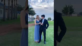 Girl travels 8000km to surprise boyfriend at prom #shorts #couple #prom