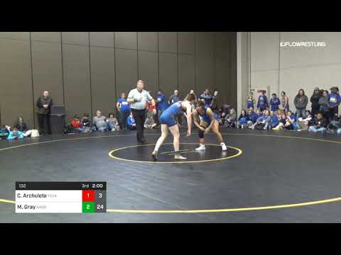 132 Lbs Rr Rnd 1 Clarissa Archuleta Texas B Vs Madyson Gray Kansas Dual
