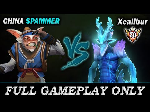 China Meepo Spammer VS Xcalibur Grandmaster Leshrac - Full Gameplay Meepo #314