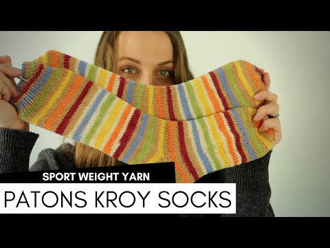 Patons Kroy Socks Sporty Stripes Yarn knitted by knittingILove