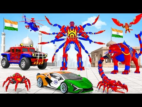 Spider Robot Transform - Spider Robot Car Transform War | Android iOS Gameplay