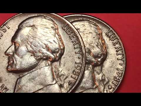 US 1981 Jefferson Offset Nickel - DC Minutes United States Coin