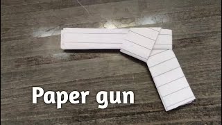 Paper gun step-by-step 🔫￼ easy making how make a paper gun origami 😱￼￼