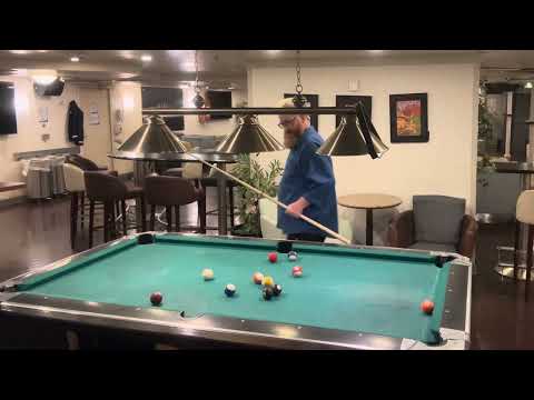 Thumbnail for There many challenges of playing pool while aboard the Ruby Princess cruise ship while at sea!