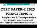 Respiration And Transportation In Plants And Animals Science Ctet Paper 2 July 2023