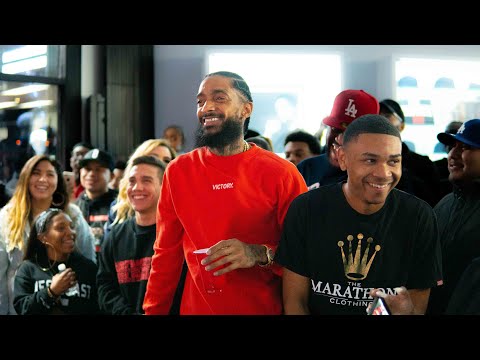 Nipsey Hussle 'Last Time That I Checced' Music Video premiere at The Marathon Clothing Store