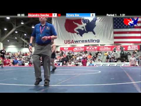 Alejandro Sancho vs. Timmy Box at 2013 Junior Nationals - FILA - GR