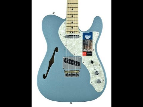 Fender® American Elite Telecaster Thinline Mystic Ice Blue | The Music Gallery