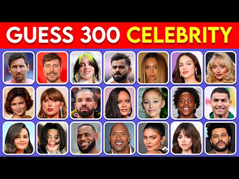 Guess the Celebrity in 3 Seconds | 300 Most Famous People