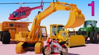 One HOUR of AApV Cartoons - Diggers, Trucks, Helicopters, Bulldozers, Cars for Children