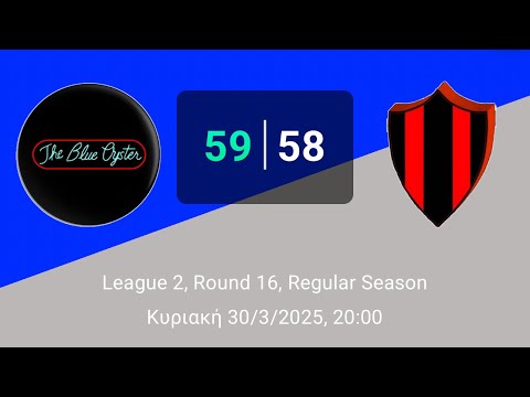Blue Oysters 59-58 Pagratians - (Round 16-League 2- 30/03/2025)