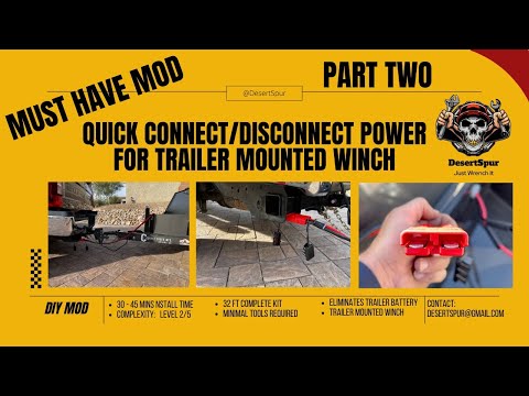 Battery Delete Must Have Mod - Quick Connect Power for Trailer Mounted Winch