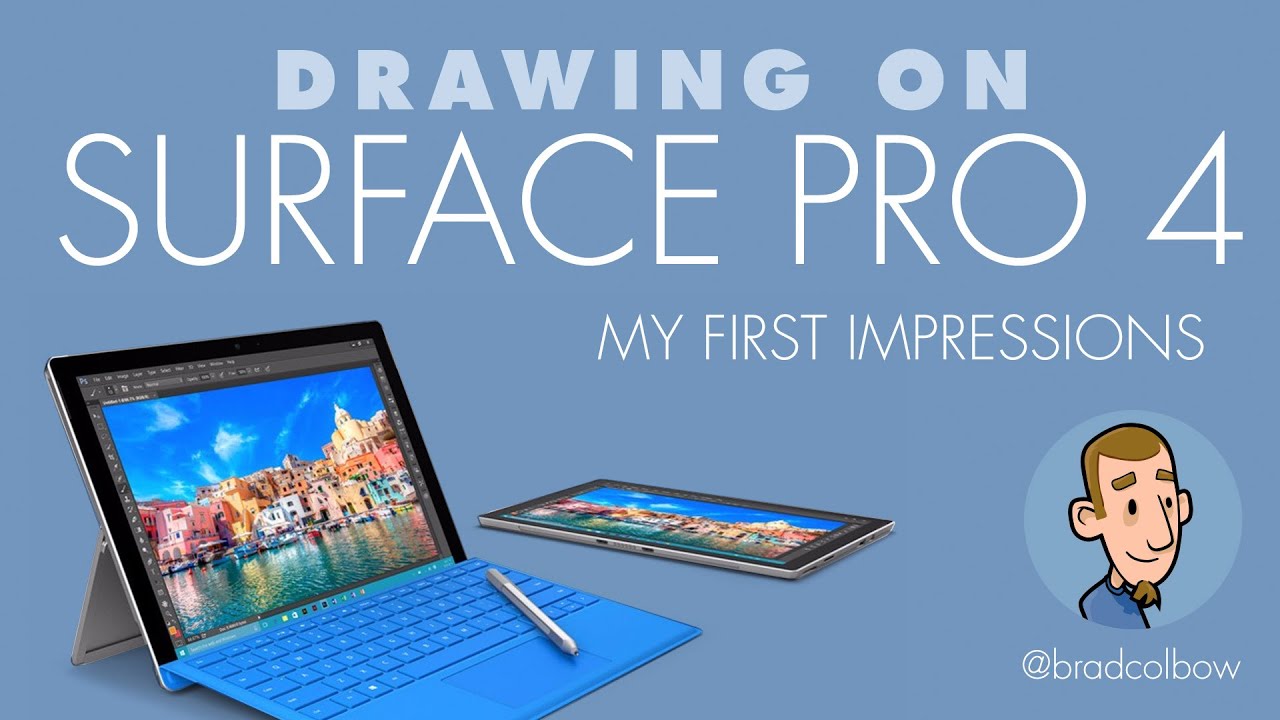 Drawing on the Surface Pro 4 - First Impressions - YouTube