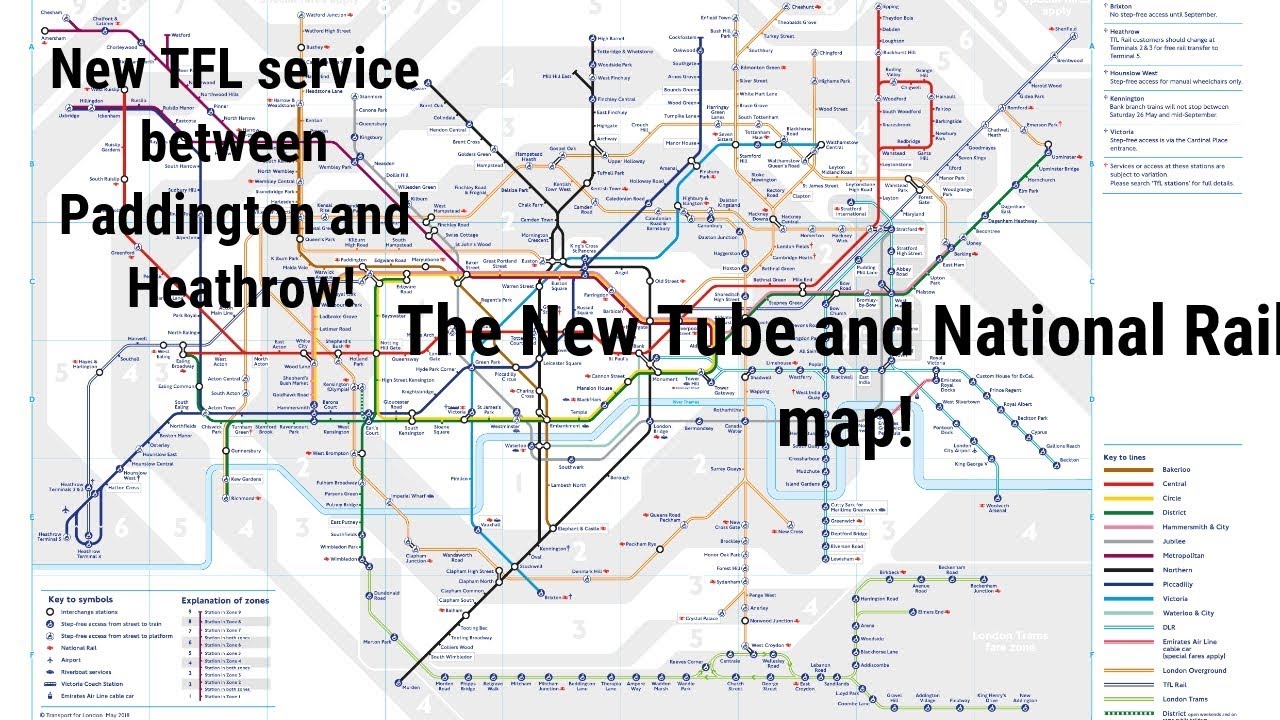 The NEW Tube and National Rail Map!