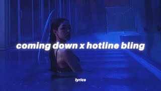 coming down x hotline bling (lyrics) tiktok version | the weekend & drake