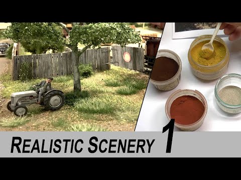 Creating realistic scenery part 1 - Ground coloring and grass - Detailed tutorial
