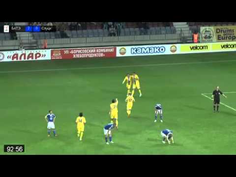 Football.by. БАТЭ - Слуцк. Гол Сигневича (3:0).