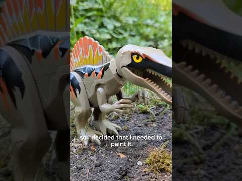 I've been busy repainting my Spinosaurus figurine. #lego #dinosaur #afol #jurassicpark