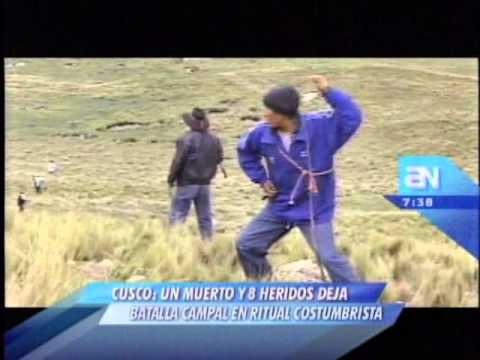 Cusco: Un muerto y 8 heridos deja batalla campal en ritual costumbrista