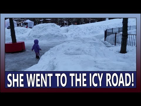 02072018: She went to the icy road!! | Vlog #1510