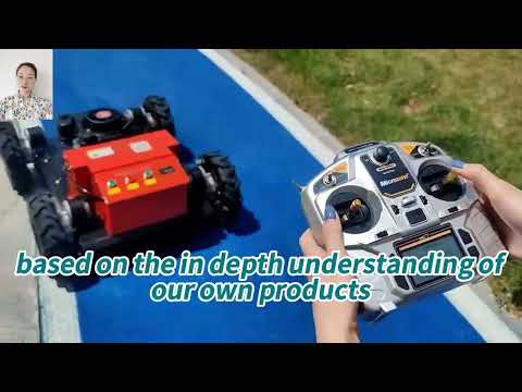 CE EPA approved gasoline engine self-powered dynamo remotely controlled lawn cutter machine
