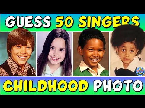 Guess the "50 SINGERS FROM A CHILDHOOD PHOTO" QUIZ! 👀 TRIVIA/CHALLENGE