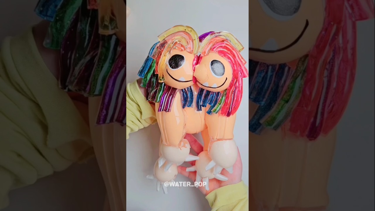 Poppy Playtime Chapter 4 Yarnaby DIY SQUISHY with Nano Tape! 🌈  파피플레이타임 챕터4 야나비 만들기