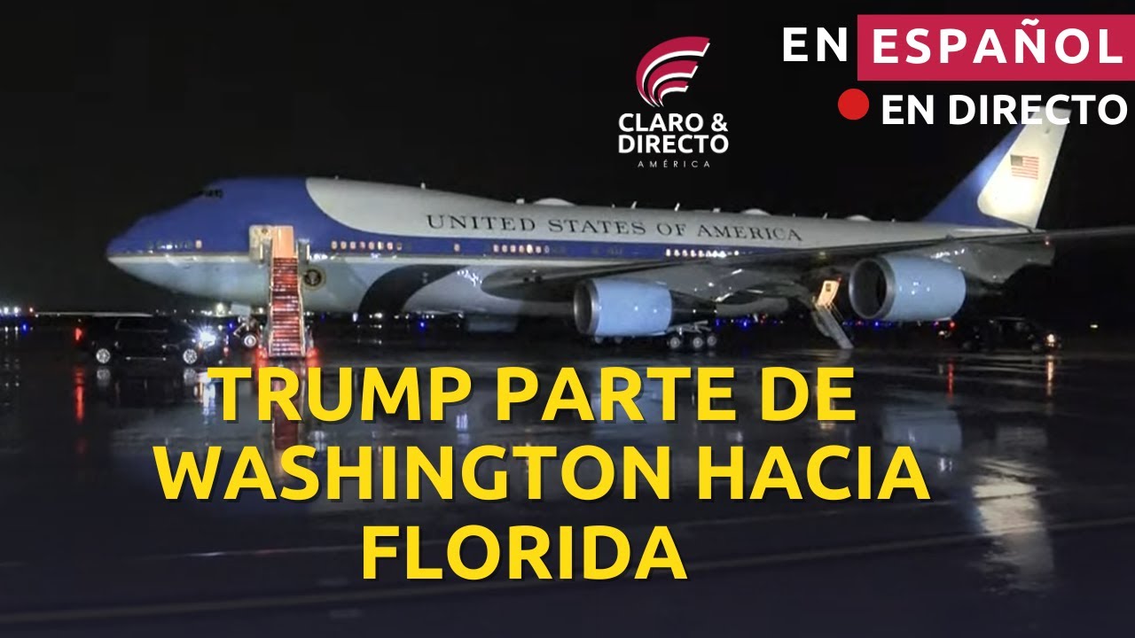 El presidente Donald Trump parte de Washington  para pasar el Día de Acción de Gracias en Florida.