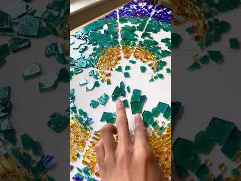 Making a Mosaic ~ Part 1 #abstractart #art #stainedglass #mosaic