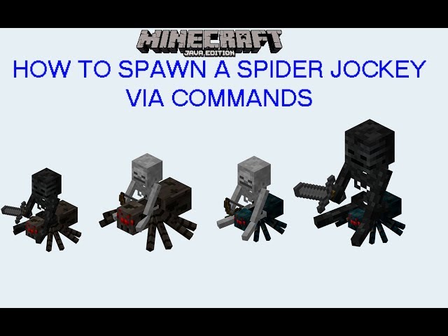 How To Summon A Spider Jockey In Minecraft