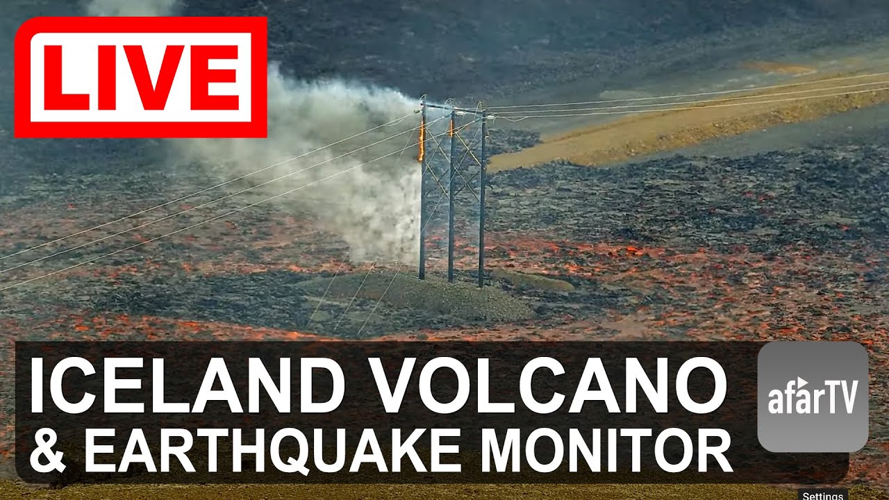 Live webcam view of Sundhnúkur Volcano Live Monitor