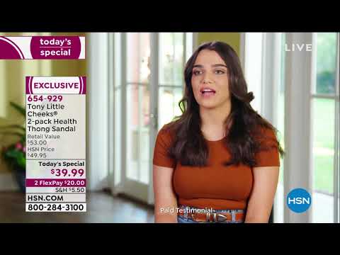 Tony Little Cheeks 2pack Health Thong Sandal