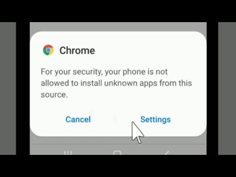 For Your Security Your Phone Is Not Allowed To Install Unknown Apps From This Source
