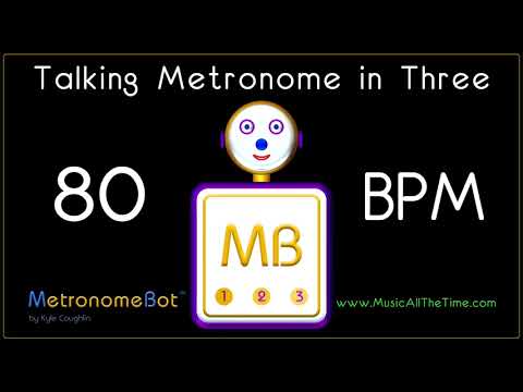 Talking metronome in 3/4 at 80 BPM MetronomeBot