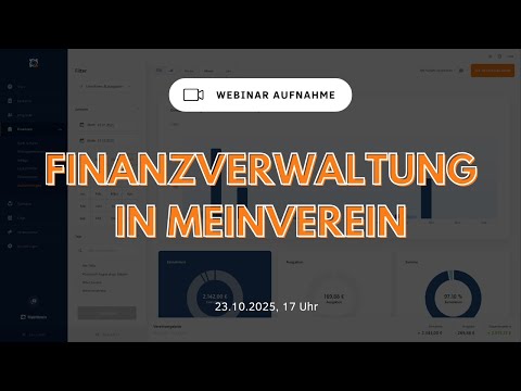 Aufzeichnung MeinVerein Stammtisch: Finanzverwaltung | Live-Webinar (23.10.2025)