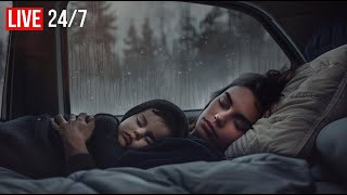 Acalme sua mente! Som de chuva na janela com trovão para dormir e relaxar profundamente, tela escura